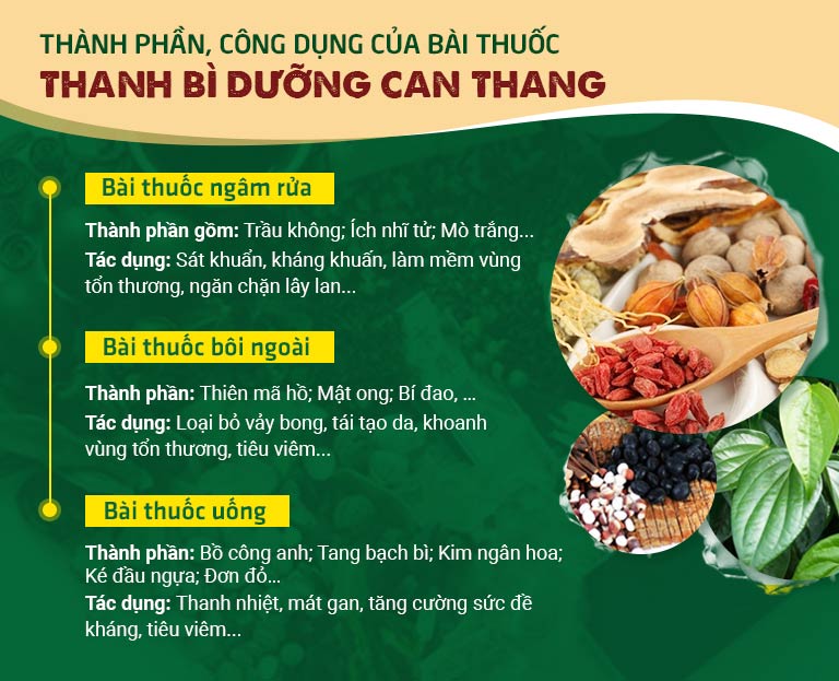 Thành phần và công dụng của Thanh bì dưỡng can thang chữa vảy nến