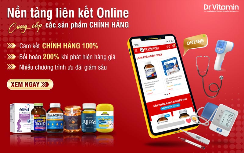 Sản phẩm tại DrVitamin đảm bảo là hàng chính hãng