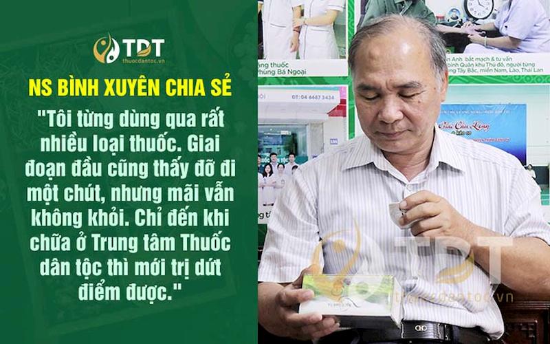 NS Bình Xuyên chia sẻ hiệu quả sử dụng bài thuốc chữa bệnh trĩ tại Thuốc dân tộc