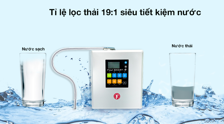 Máy điện giải ion kiềm Fuji Smart I8 giúp tiết kiệm điện, nước hiệu quả