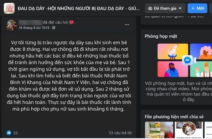 Review từ phía người bệnh