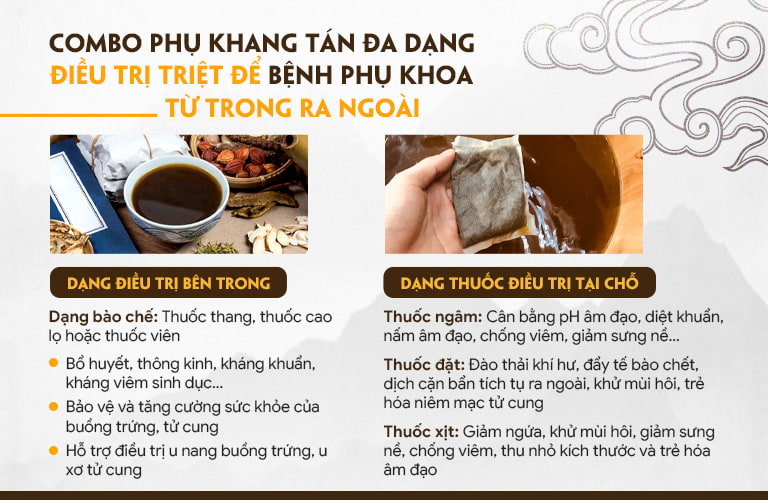 Bài thuốc Phụ khang tán điều trị bệnh huyết trắng từ trong ra ngoài