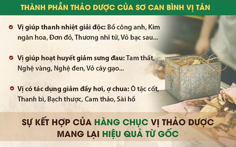 Ưu điểm dược liệu của bài thuốc dạ dày Sơ can Bình vị tán