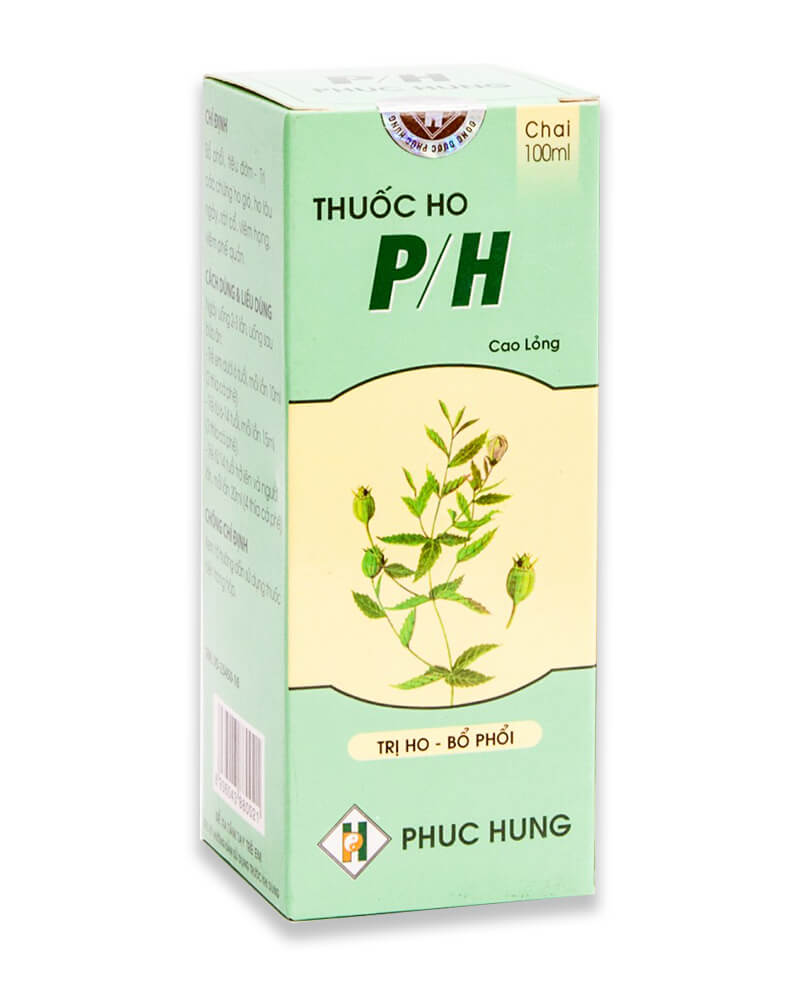 P/H là thuốc trị ho cho người lớn hiệu quả