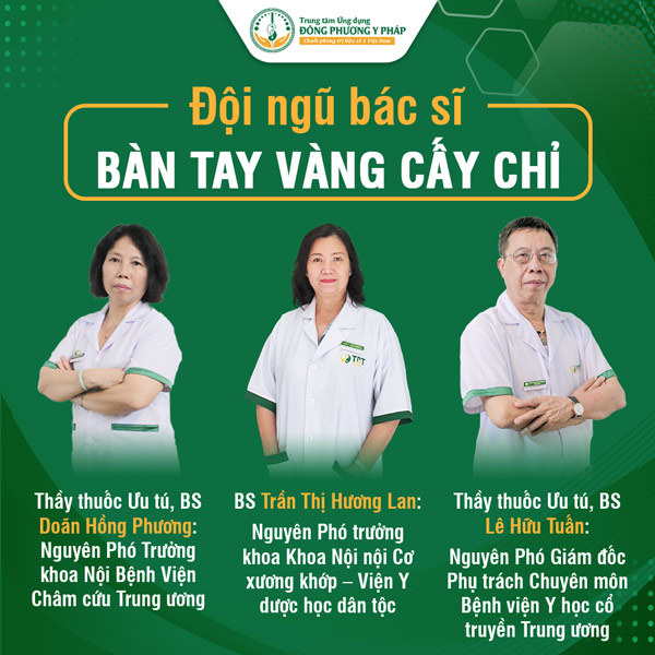 đội ngũ bác sĩ cấy chỉ giỏi tại Đông Phương Y Pháp